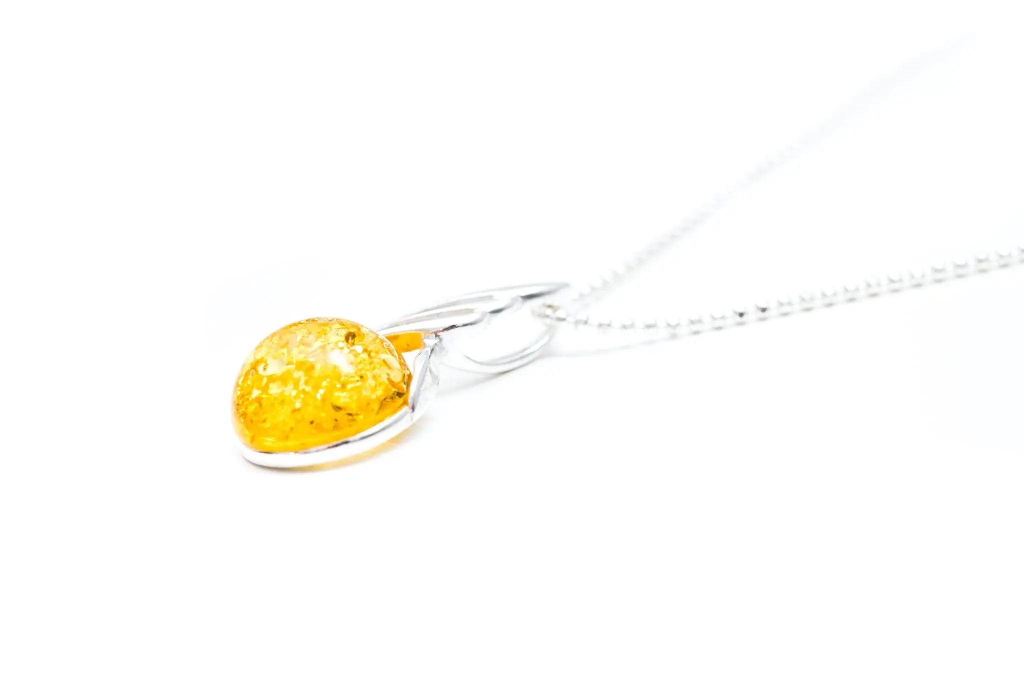 Citrus Amber Orb Pendant- Necklaces- Baltic Beauty