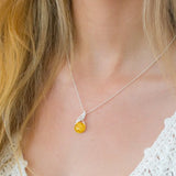 Citrus Amber Orb Pendant- Necklaces- Baltic Beauty