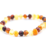 Colourful Amber Nugget Bead Bracelet- Bracelets- Baltic Beauty