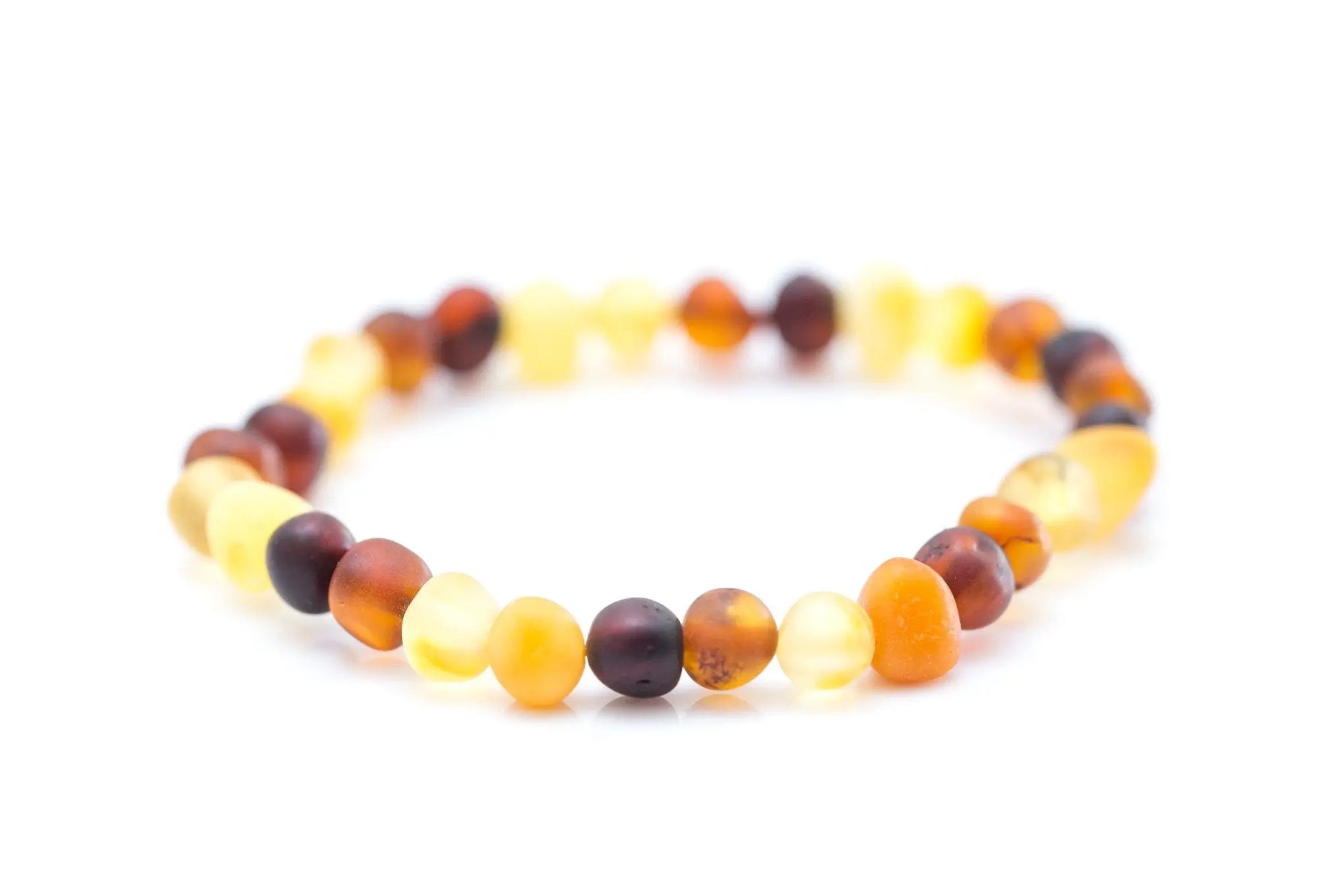 Colourful Amber Nugget Bead Bracelet- Bracelets- Baltic Beauty