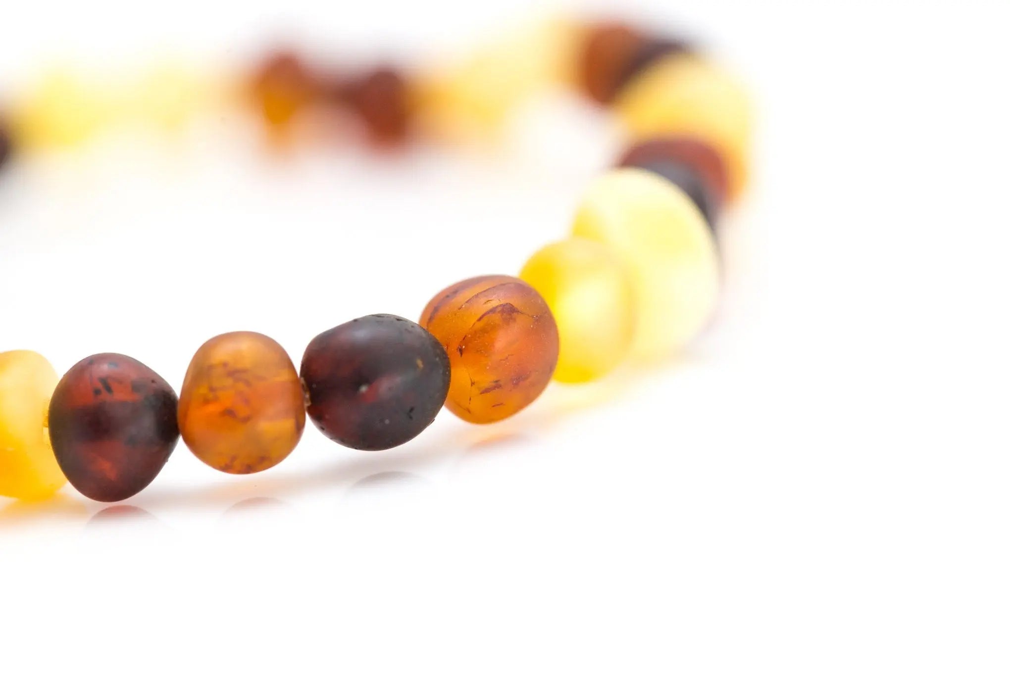 Colourful Amber Nugget Bead Bracelet- Bracelets- Baltic Beauty