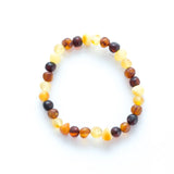 Colourful Amber Nugget Bead Bracelet- Bracelets- Baltic Beauty