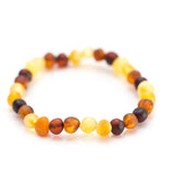 Colourful Amber Nugget Bead Bracelet- Bracelets- Baltic Beauty