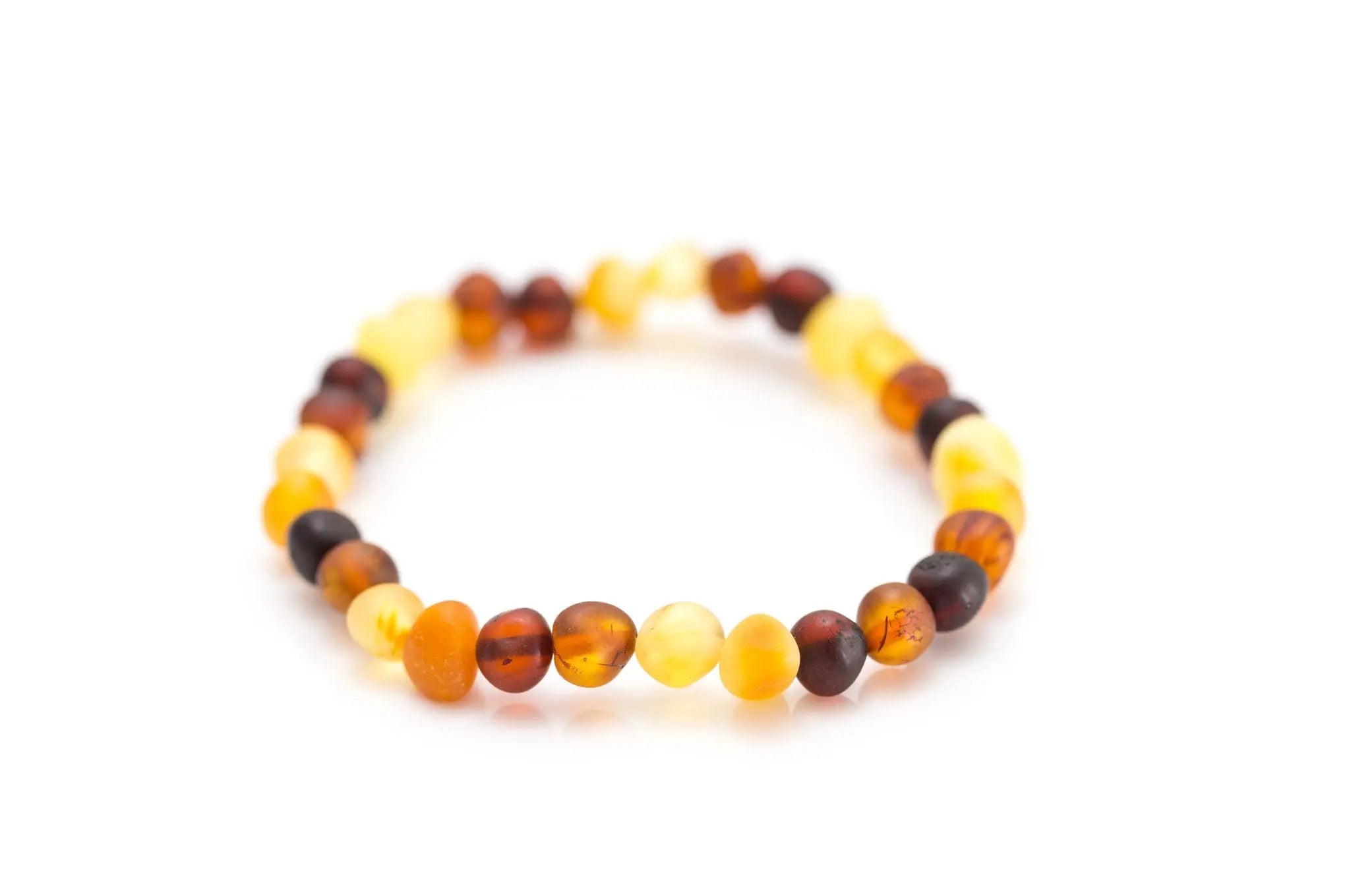 Colourful Amber Nugget Bead Bracelet- Bracelets- Baltic Beauty