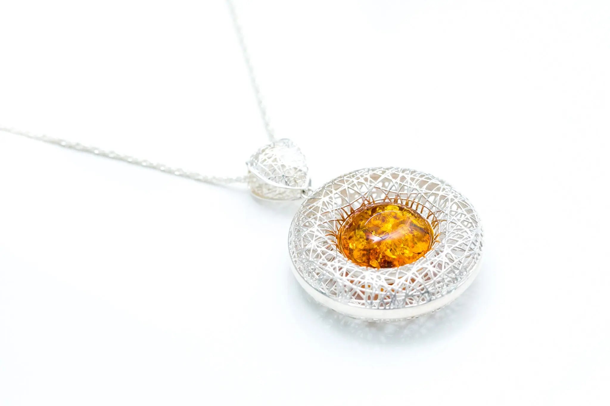 Contemporary Amber Pendant- Necklaces- Baltic Beauty