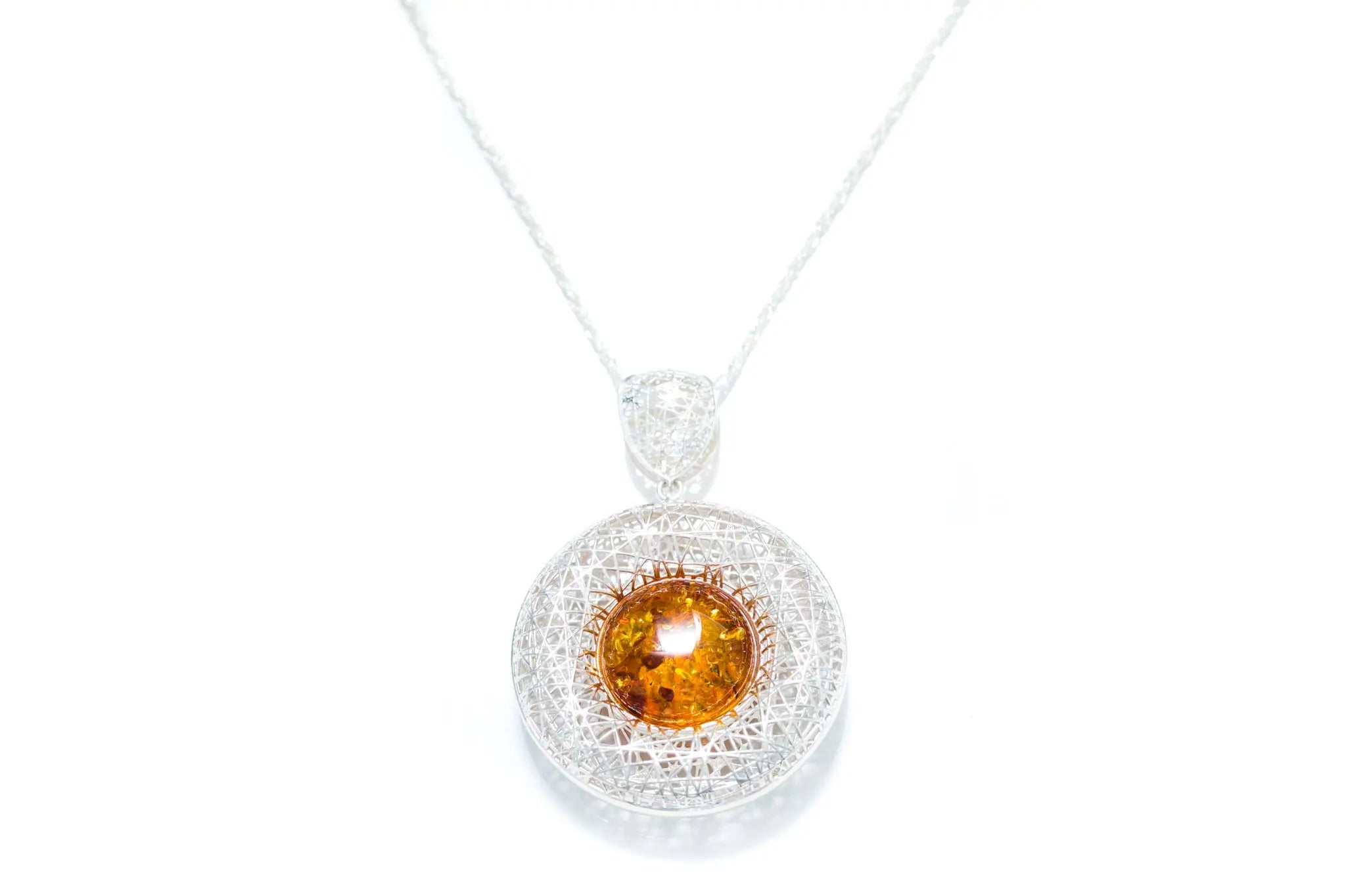 Contemporary Amber Pendant- Necklaces- Baltic Beauty