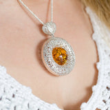 Contemporary Amber Pendant- Necklaces- Baltic Beauty