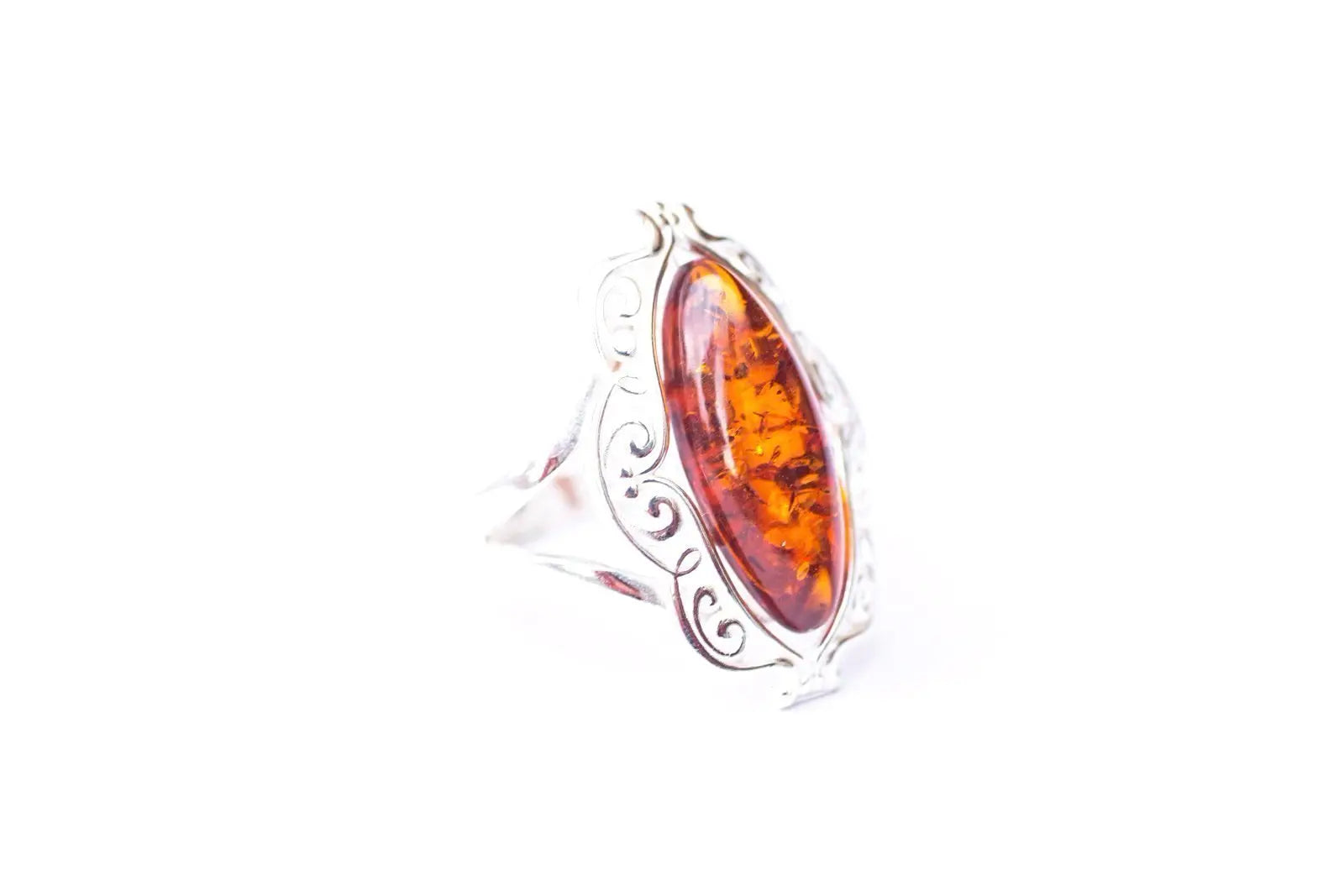 Baltic Beauty Rings Decorative Victorian Baltic Amber Ring