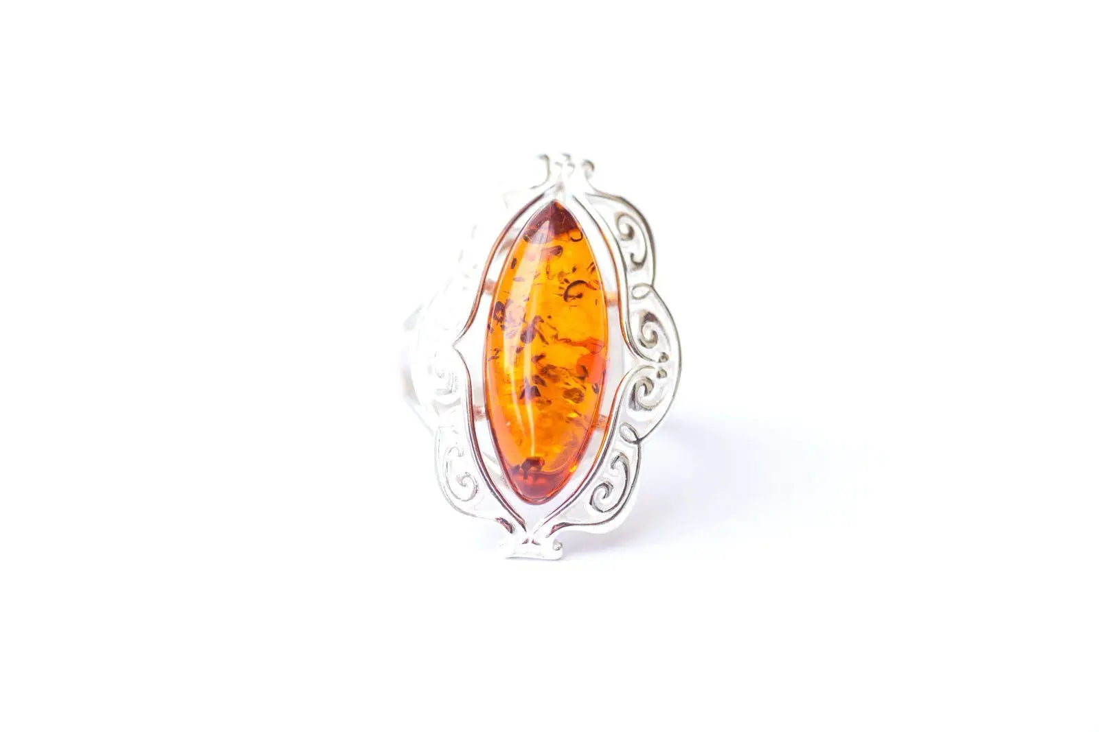 Baltic Beauty Rings Decorative Victorian Baltic Amber Ring