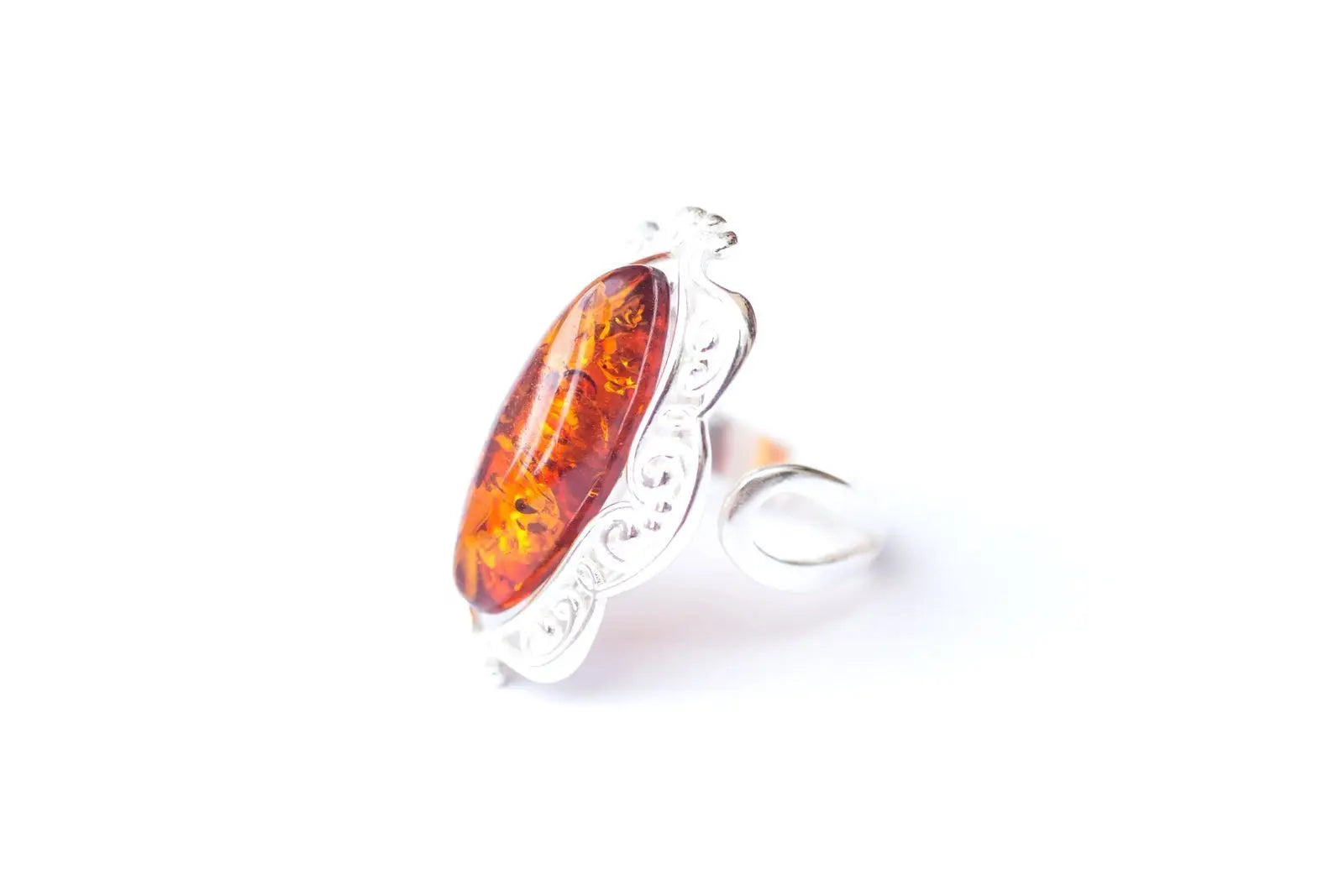 Baltic Beauty Rings Decorative Victorian Baltic Amber Ring