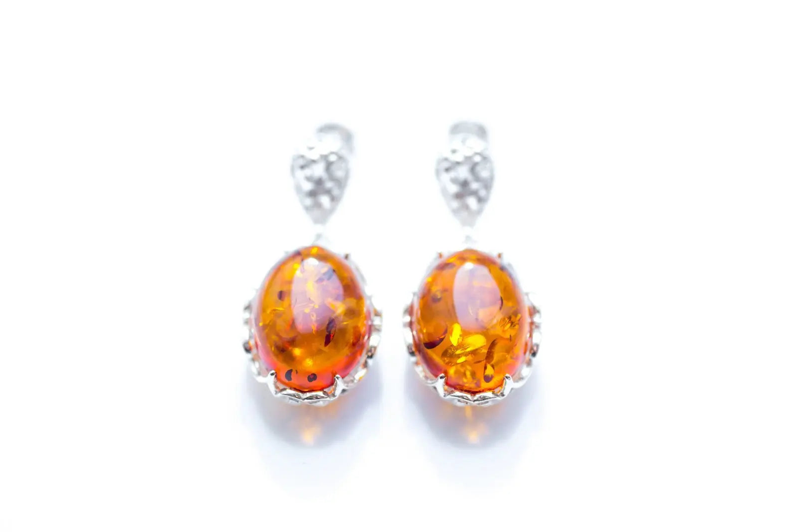 Baltic Beauty Earrings Golden Amber Decorative Earrings