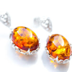 Baltic Beauty Earrings Golden Amber Decorative Earrings