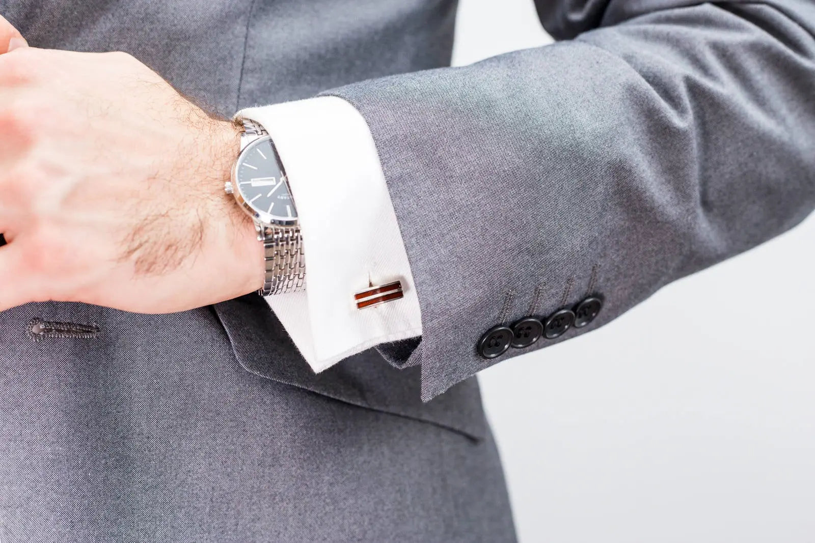 Double Stripe Amber Cufflinks- Cufflinks- Baltic Beauty