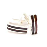 Baltic Beauty Cufflinks Double Stripe Amber Cufflinks