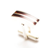 Baltic Beauty Cufflinks Double Stripe Amber Cufflinks