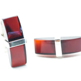 Baltic Beauty Cufflinks Elegant Red Amber Cufflinks