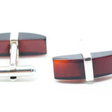Baltic Beauty Cufflinks Elegant Red Amber Cufflinks