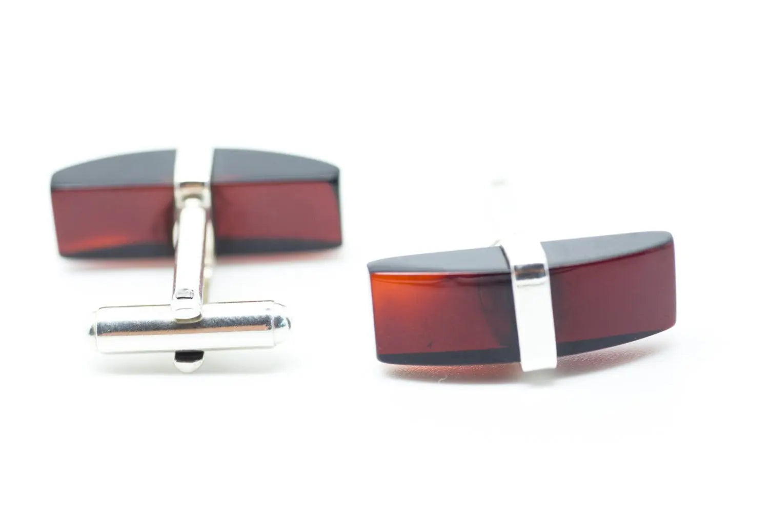 Baltic Beauty Cufflinks Elegant Red Amber Cufflinks