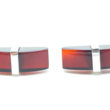 Baltic Beauty Cufflinks Elegant Red Amber Cufflinks