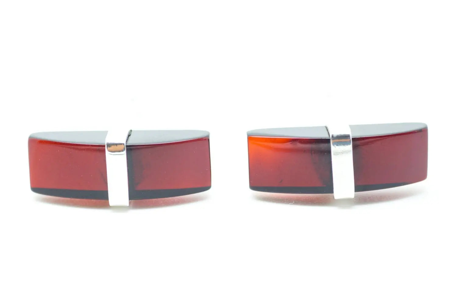 Baltic Beauty Cufflinks Elegant Red Amber Cufflinks