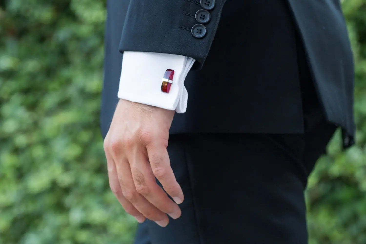 Baltic Beauty Cufflinks Elegant Red Amber Cufflinks