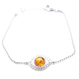 Baltic Beauty Bracelets Evileye Amber and Silver Bracelet