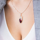 Fancy Top Cherry Amber Pendant- Necklaces- Baltic Beauty