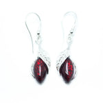 Fancy Top Cherry Red Dangle Earrings- Earrings- Baltic Beauty