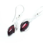 Fancy Top Cherry Red Dangle Earrings- Earrings- Baltic Beauty
