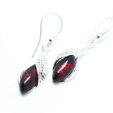 Fancy Top Cherry Red Dangle Earrings- Earrings- Baltic Beauty