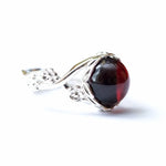 Baltic Beauty Rings Floral Cherry Amber Ring