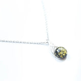 Green Amber Orb Pendant- Necklaces- Baltic Beauty