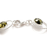 Green Amber Quintessence Link Bracelet- Bracelets- Baltic Beauty