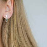 Green Amber Tulip Stud Earrings- Earrings- Baltic Beauty