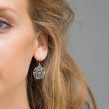 Baltic Beauty Earrings Green Celtic Pattern Earrings