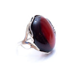 Handmade Blossom Cherry Amber Ring- Rings- Baltic Beauty