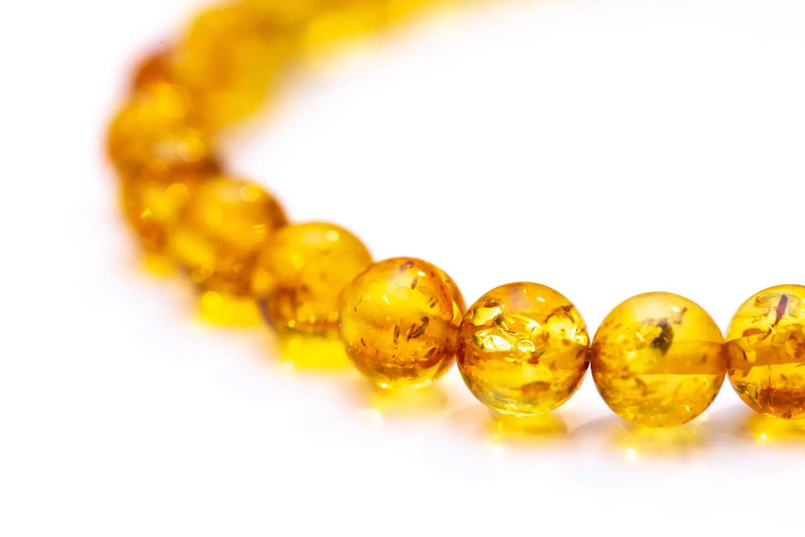 Honey Amber Sphere Bead Bracelet- Bracelets- Baltic Beauty