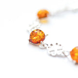 Lucky Clover Amber Bracelet- Bracelets- Baltic Beauty