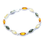 Marquise Multicolour Amber Bracelet- Bracelets- Baltic Beauty