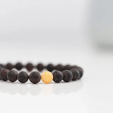 Matte Dark Amber with Butterscotch-Accent Bracelet- Bracelets- Baltic Beauty