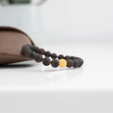 Matte Dark Amber with Butterscotch-Accent Bracelet- Bracelets- Baltic Beauty