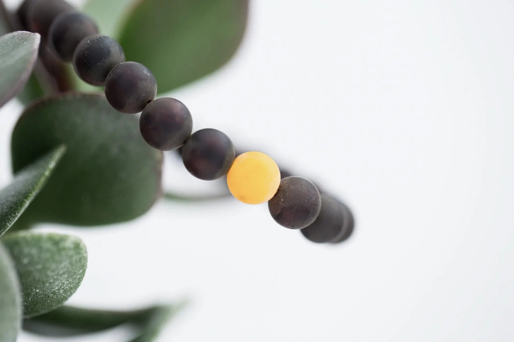 Matte Dark Amber with Butterscotch-Accent Bracelet- Bracelets- Baltic Beauty