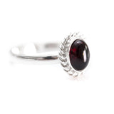 Mini Cherry Red Amber Quintessence Ring- Rings- Baltic Beauty