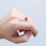 Minimal Amber Wrap Ring- Rings- Baltic Beauty