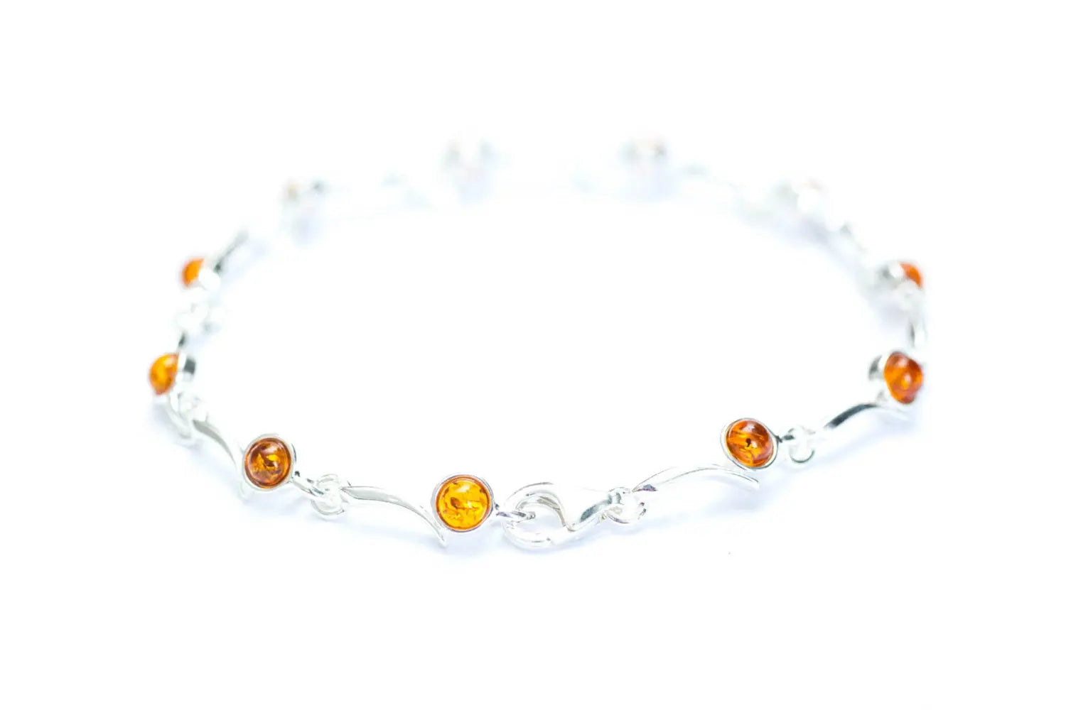 Minimal Cognac Amber Bracelet- Bracelets- Baltic Beauty