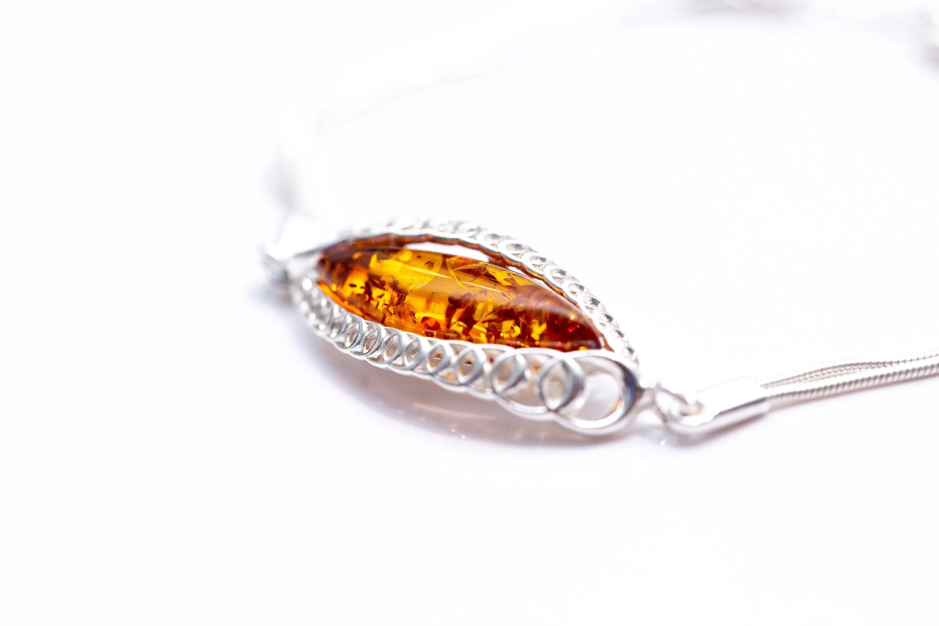 Modern Amber Chain Bracelet- Bracelets- Baltic Beauty