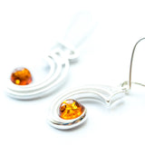 Modern Amber Orbit Earrings- Earrings- Baltic Beauty