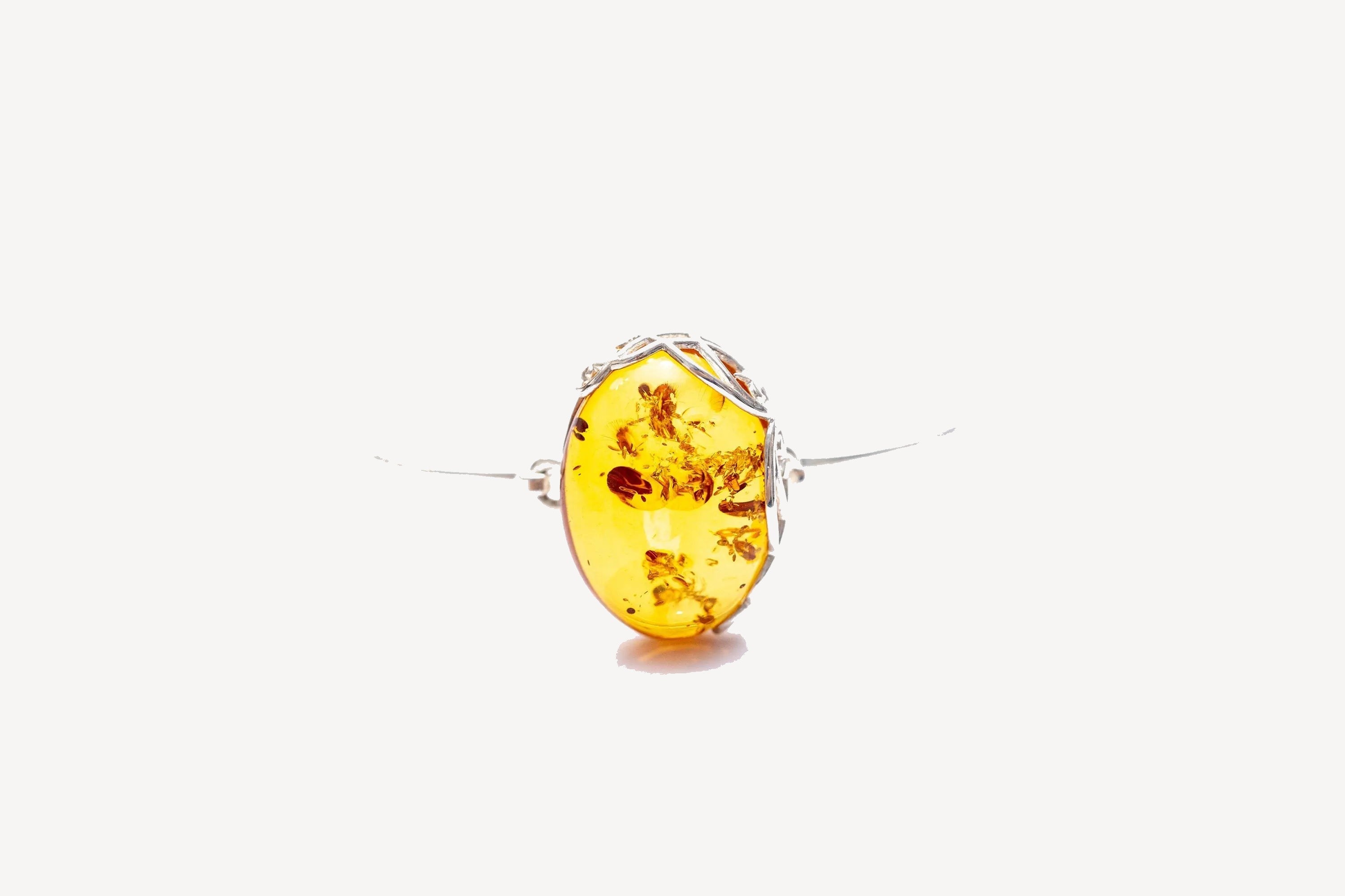 Modern Baltic Amber Fixed Bangle- Bangles- Baltic Beauty