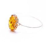 Modern Baltic Amber Fixed Bangle- Bangles- Baltic Beauty