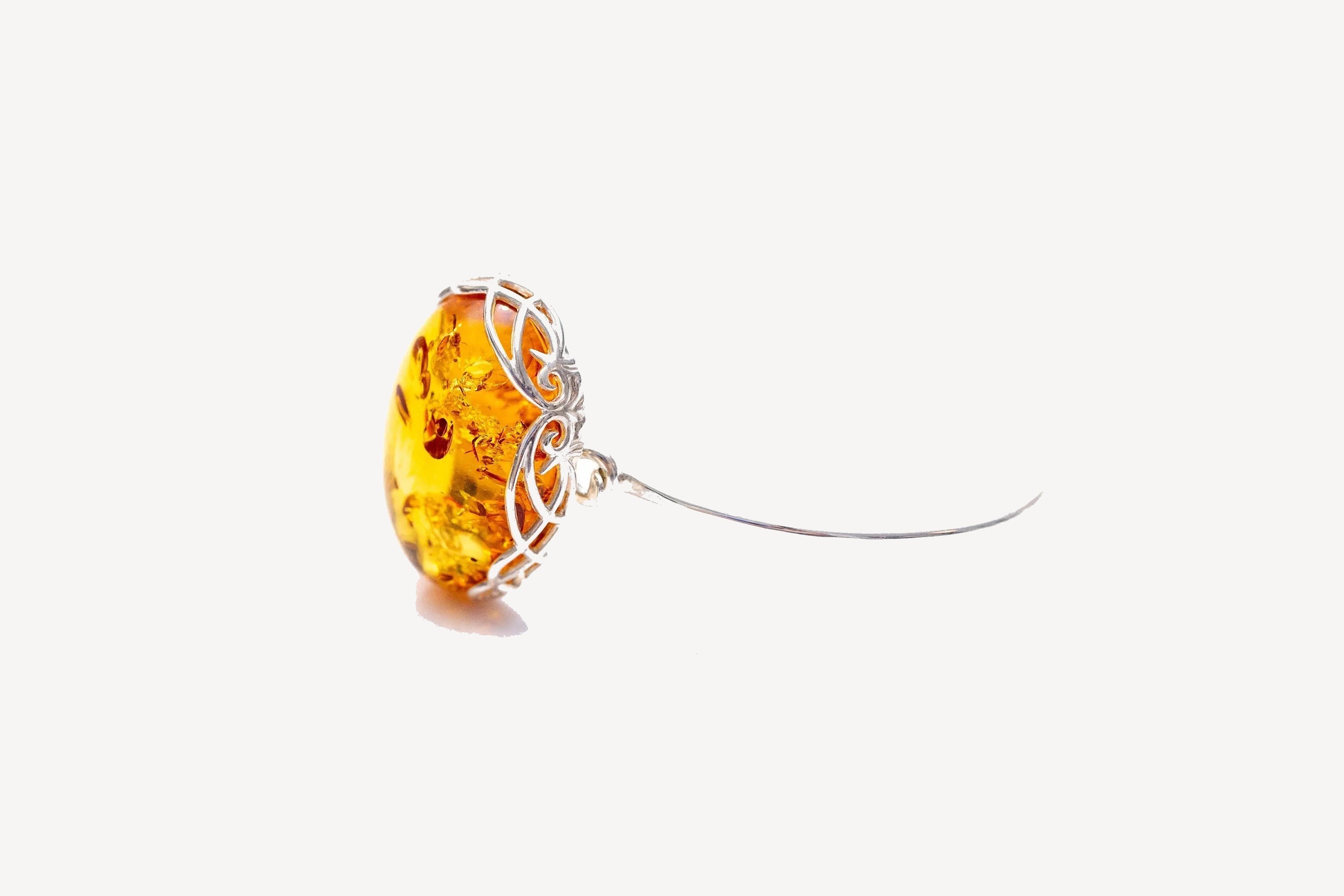 Modern Baltic Amber Fixed Bangle- Bangles- Baltic Beauty